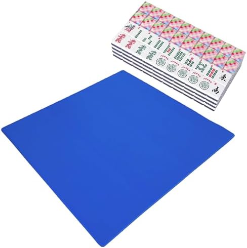 Acrylic tiles with colorful prints and blue mat