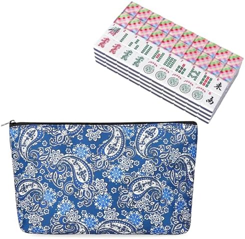 Acrylic tiles with colorful prints and carry bag