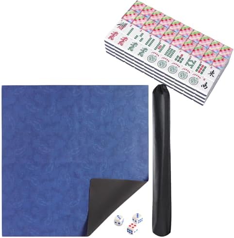 Acrylic tiles with colorful prints and mat, 35 inches