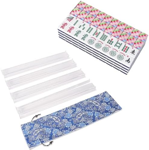 Acrylic tiles with colorful prints and rack pusher set