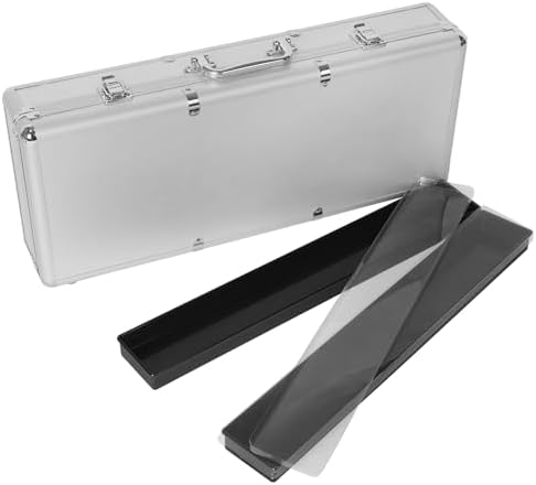 Aluminum set case with tile trays, silver