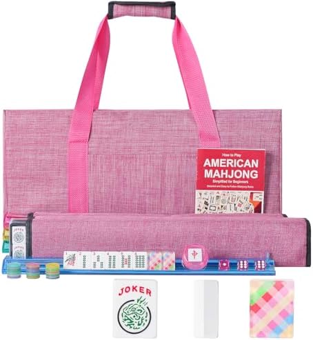 American mahjong set, 166 acrylic tiles with colorful prints