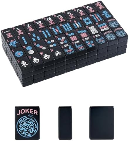 American mahjong tiles, 166 black, tiles only