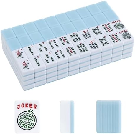 American mahjong tiles, 166 light blue, tiles only
