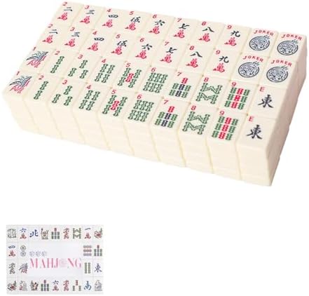 American mahjong tiles, ivory, with tile mixers