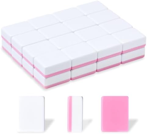 Blank replacement mahjong tiles, 32 pieces, pink