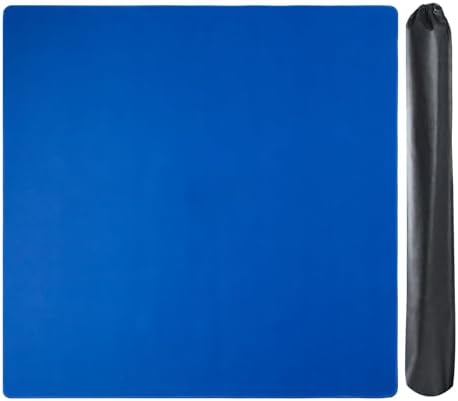 Large mahjong mat with black carrying bag, blue, 31.5 inches