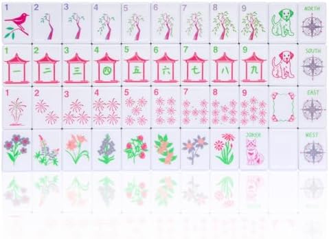 Large travel mahjong set, 160 tiles with 4 racks