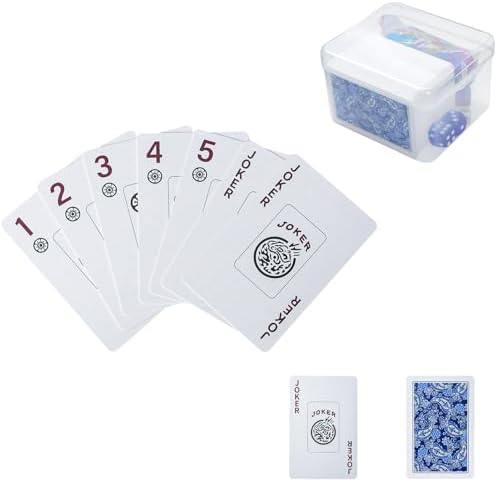 Mahjong playing cards, 178 pieces, blue
