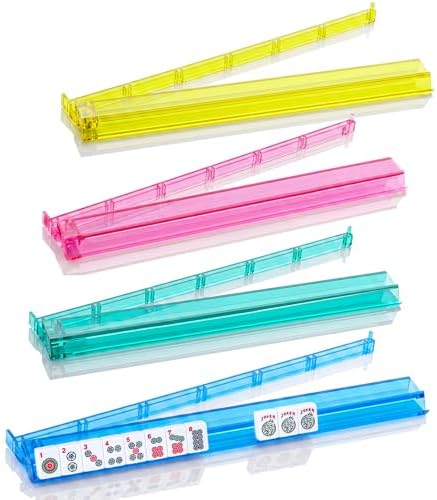Rack and pusher combo, multi color acrylic, set of 4