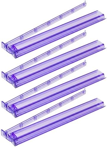 Rack and pusher combo, purple acrylic, set of 4