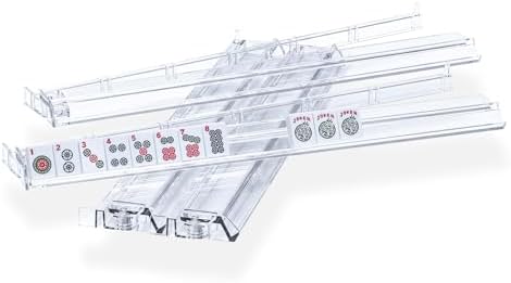 Rack and pusher combo, white clear acrylic, set of 4