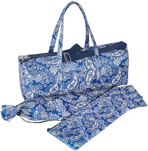 Set bag with sleeve for racks, pushers and tiles, blue printed