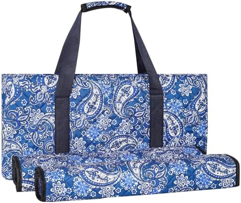 Soft mahjong bag with two wrappers, blue printed