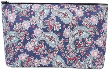 Thickened mahjong tiles bag, dark blue printed